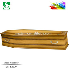 European style zinc handles shining painting professional walnut coffin